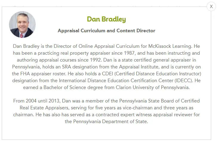 Biography of McKissock Instructor, Dan Bradley