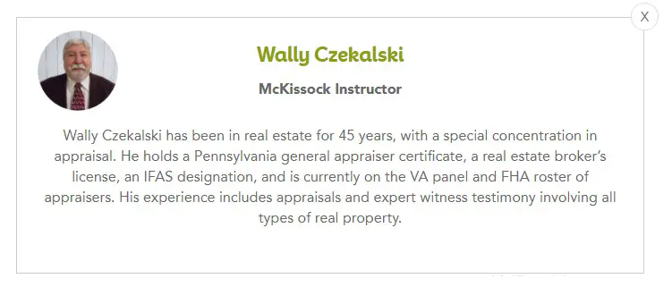 Biography of McKissock Instructor, Wally Czekalski