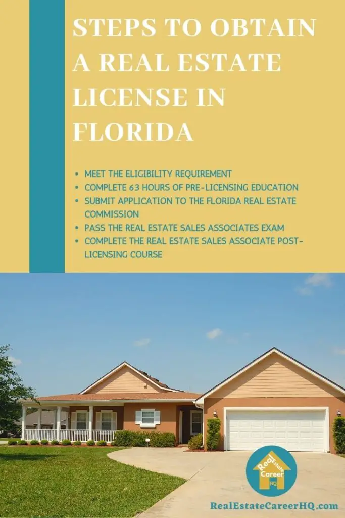 Steps to become a real estate agent in Florida