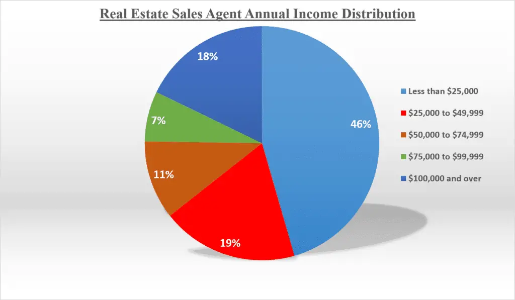 Real Estate Agents Annual Salary Distribution
