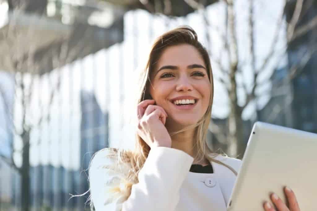 Real estate agent talking on the phone