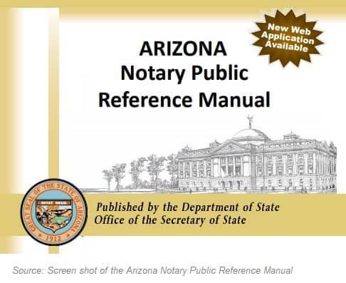 Arizona Notary Public Reference Manual