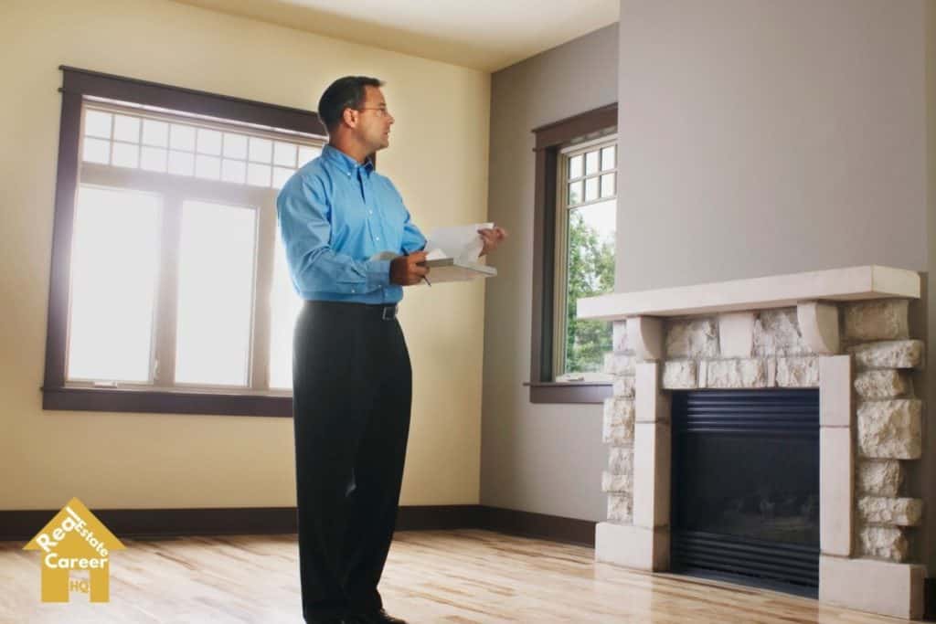 Property manager inspecting a rental property