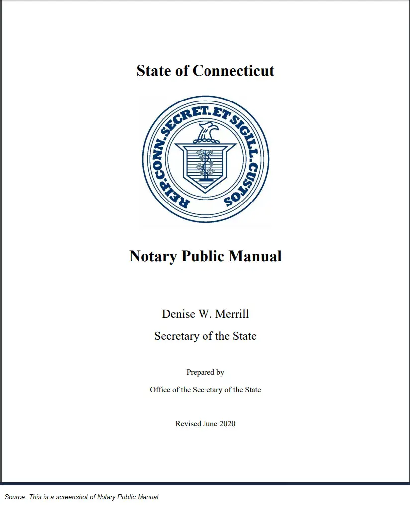 Connecticut Notary Public Manual