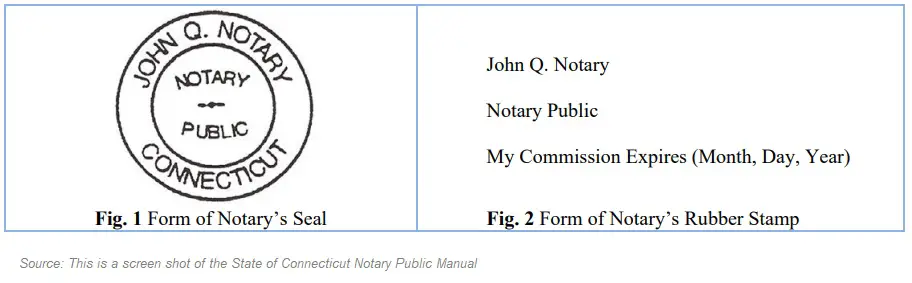 Connecticut Notary Seal Samples