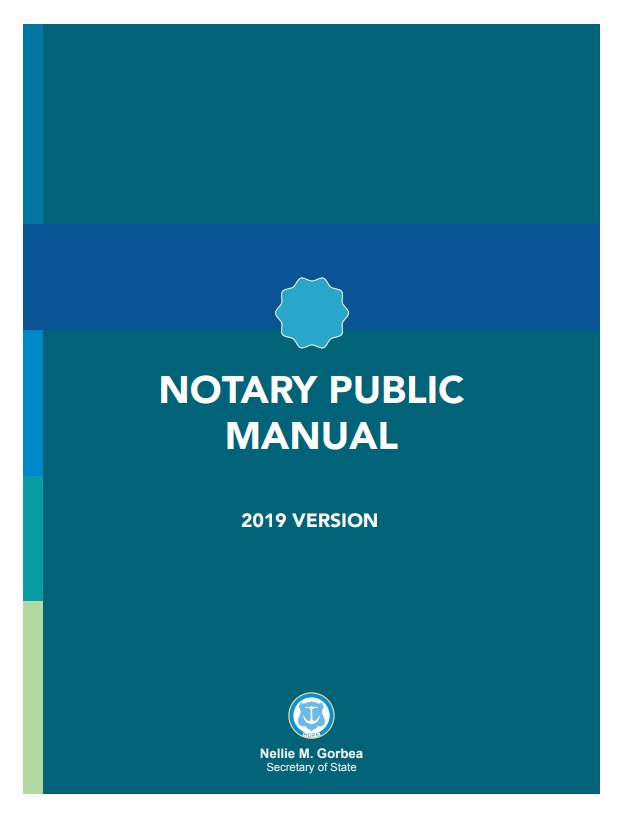 Rhode Island Notary Public Manual