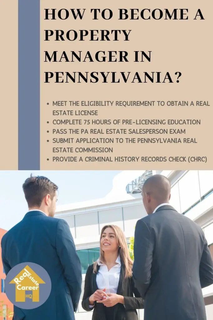 Requirement to to Become a property manager in Pennsylvania