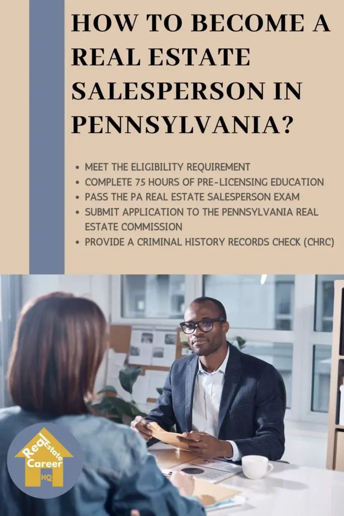 Requirement to to Become a Real Estate Agent in Pennsylvania