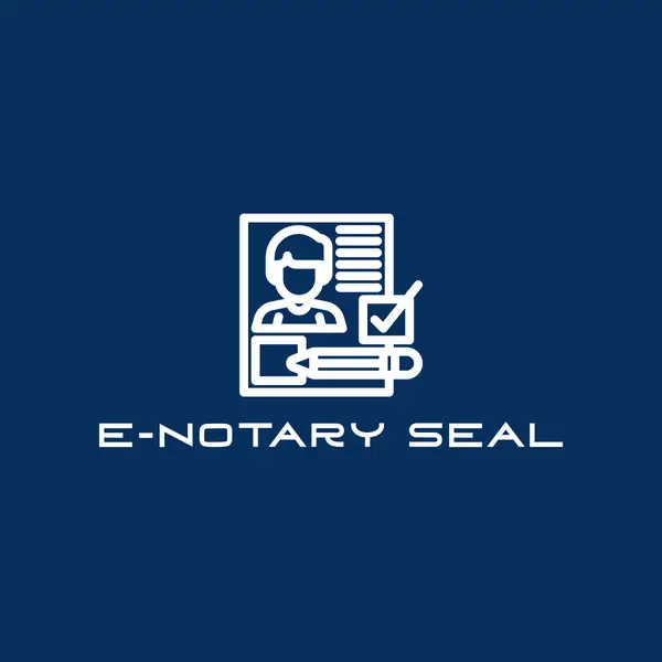 E-Notary Seal Logo, Remote online notarization