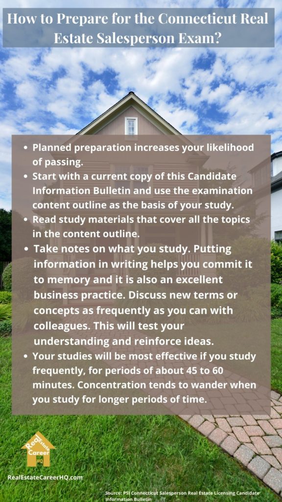 Connecticut real estate exam tips