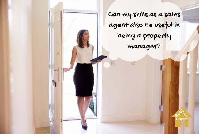 Real estate agent thinking about the skills needed to be a property manager