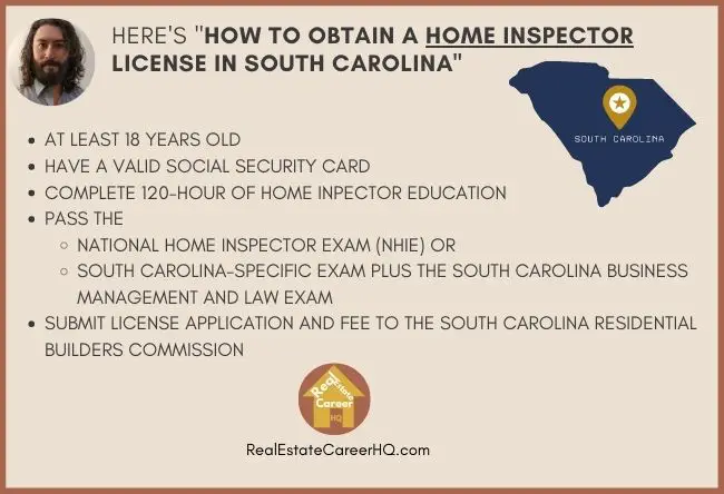 Home Inspector South Carolina Licensing Requirement